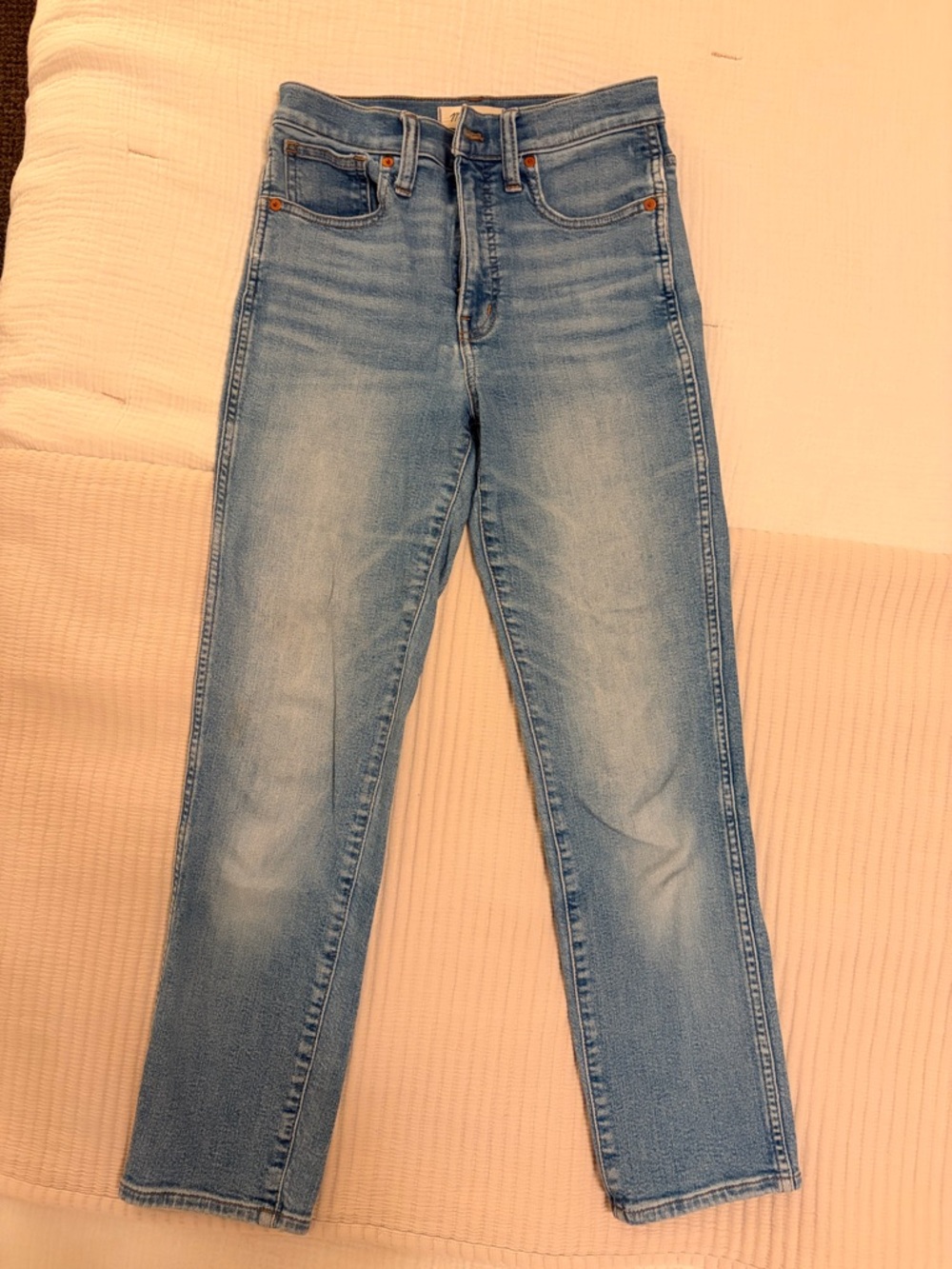 Madewell High-Rise Light Blue Women’s Jeans ‘Stovepipe’ style